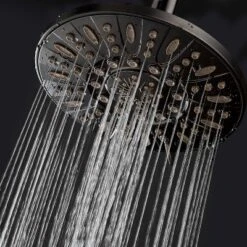 7" Six Setting High Pressure Ultra Luxury Giant Rainfall Shower Head Oil Rubbed Bronze - AquaDance