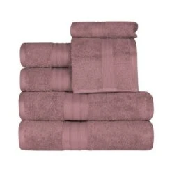 Classic Plush Absorbent 6-Piece Towel Set By Blue Nile Mills -Bathroom Accessories Store GUEST 01b5671c 50f0 414f a80b 171aadca50d8