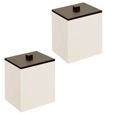 MDesign Square Storage Apothecary Jar For Bathroom, 2 Pack 12 MDesign Square Storage Apothecary Jar For Bathroom, 2 Pack - Image 10