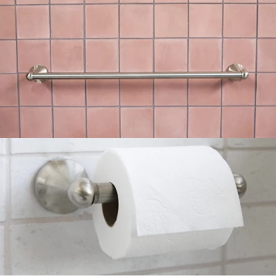 Wholesale Plumbing Supply - Bathroom Hardware Set - 4 Piece - Silver 3 Wholesale Plumbing Supply - Bathroom Hardware Set - 4 Piece - Silver