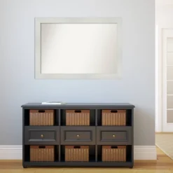 41" X 29" Non-Beveled Mosaic Bathroom Wall Mirror White - Amanti Art -Bathroom Accessories Store GUEST 070f0ce8 4b2e 4486 9f1f 6a5d71685f7b