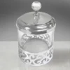 Scroll Cotton Jar Silver - Popular Bath Popular Home