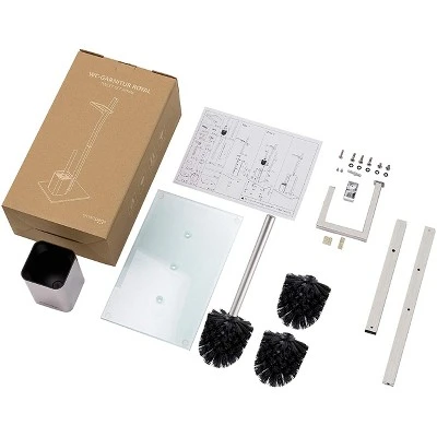 Smartpeas WC Set Plus: 1+2 Replacement Toilet Brush Heads, Brushed Chrome 4 Smartpeas WC Set Plus: 1+2 Replacement Toilet Brush Heads, Brushed Chrome - Image 2