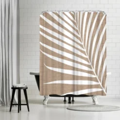 Americanflat 71" X 74" Shower Curtain Neutral Styles By Modern Tropical -Bathroom Accessories Store GUEST 0990d37f 3084 480c bcbe 51c9a0085916