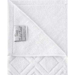 6pc LaRue Turkish Cotton Bath Towel Set White - Makroteks