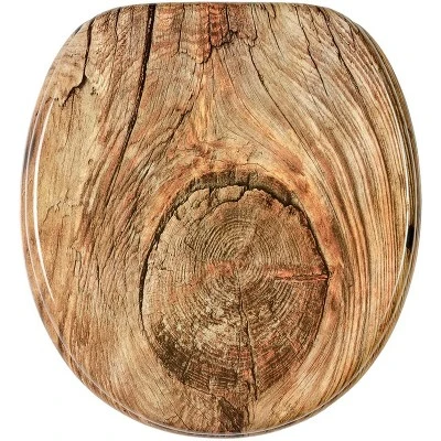 Sanilo Round Molded Wood Toilet Seat With No Slam, Slow, Soft Close Lid, Stainless Steel Hinges, Unique Fun Decorative Design, Vintage Wood Grain 16 Sanilo Round Molded Wood Toilet Seat With No Slam, Slow, Soft Close Lid, Stainless Steel Hinges, Unique Fun Decorative Design, Vintage Wood Grain - Image 14