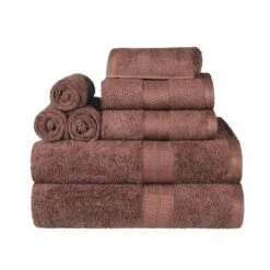 8 Piece Assorted Bath Towel Set, Rayon From Bamboo And Cotton, Ultra-Soft Plush Quick Drying, Solid Terry Towels With Dobby Border By Blue Nile Mills -Bathroom Accessories Store GUEST 0c4ed6c7 904d 4e7d 81e3 ac618146bf8b