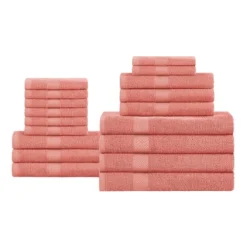 Eco-Friendly Absorbent Assorted 18-Piece Towel Set By Blue Nile Mills -Bathroom Accessories Store GUEST 0cb08640 6f28 40eb a67c 941abd62e58c
