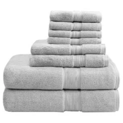 8pc Cotton Bath Towel Set -Bathroom Accessories Store GUEST 0d581903 ff7b 4a8d 950d 29e3ef539f71