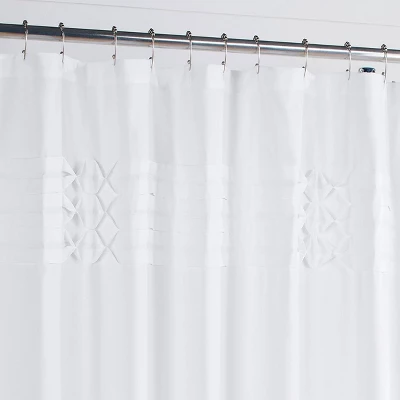 Triple Diamond Shower Curtain White - City Scene 4 Triple Diamond Shower Curtain White - City Scene - Image 2