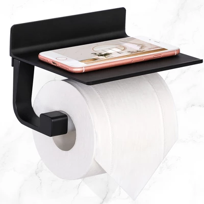 Unique Bargains Toilet Self Adhesive With Phone Shelf Bath Accessories Fixed Toilet Paper Holders 4 Unique Bargains Toilet Self Adhesive With Phone Shelf Bath Accessories Fixed Toilet Paper Holders - Image 2