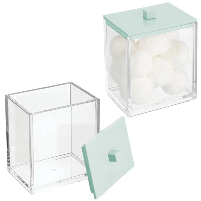 MDesign Square Storage Apothecary Jar For Bathroom, 2 Pack 14 MDesign Square Storage Apothecary Jar For Bathroom, 2 Pack - Image 12