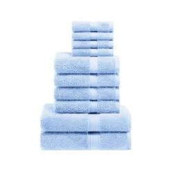 Premium Cotton 800 GSM Heavyweight Plush Luxury 10 Piece Bathroom Towel Set By Blue Nile Mills -Bathroom Accessories Store GUEST 10bf7b47 d8c2 4b9e 9fa5 ea49881bc5cc