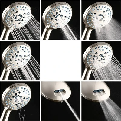 High Pressure 50 Mode Rain And Handheld Three Way Shower Head Combo Nickel - Aquabar 8 High Pressure 50 Mode Rain And Handheld Three Way Shower Head Combo Nickel - Aquabar - Image 6