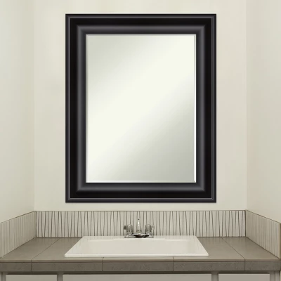 Amanti Art Grand Black Petite Bevel Bathroom Wall Mirror 29.75 X 23.75 In. 6 Amanti Art Grand Black Petite Bevel Bathroom Wall Mirror 29.75 X 23.75 In. - Image 4