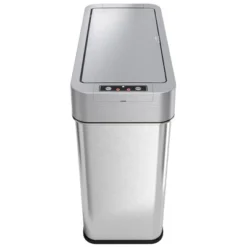 ITouchless Bathroom Sensor Trash Can With AbsorbX Odor Filter Left Side Lid Open Rectangular 4 Gallon Silver Stainless Steel -Bathroom Accessories Store GUEST 11c0a6d1 7793 4c35 86e1 cb84eaa312fc