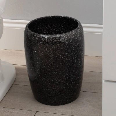 Eclat Glitter Bathroom Waste Basket Black - Elle Décor 4 Eclat Glitter Bathroom Waste Basket Black - Elle Décor - Image 2