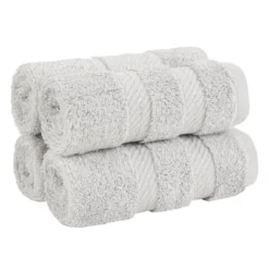 American Soft Linen 4 Pack Washcloth Set, 100% Cotton Washcloth Hand Face Towels For Bathroom And Kitchen -Bathroom Accessories Store GUEST 124c6f2c 9626 4197 b1e2 266d9c89d256