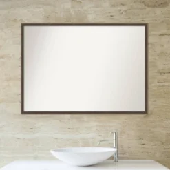 39" X 28" Non-Beveled Hardwood Wedge Wood Bathroom Wall Mirror Mocha Brown - Amanti Art 13 39" X 28" Non-Beveled Hardwood Wedge Wood Bathroom Wall Mirror Mocha Brown - Amanti Art -Bathroom Accessories Store GUEST 1623d2fd 27cd 4f24 80bc c4d7a6fb63f1