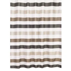 Cabana Shower Curtain White/Brown - Moda At Home -Bathroom Accessories Store GUEST 164e9fb6 722c 4dac 8fd6 0204194cb8d0