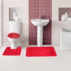 3pc Florence Rug Set Red - Popular Bath -Bathroom Accessories Store GUEST 17e7bf81 d612 4724 9315 3c88393ad9ff