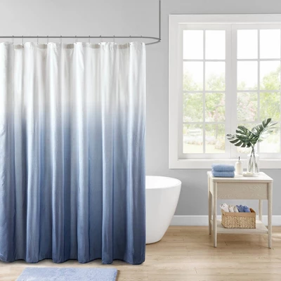 Maris Ombre Printed Seersucker Shower Curtain 7 Maris Ombre Printed Seersucker Shower Curtain - Image 5