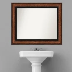 35" X 29" Non-Beveled Vogue Bronze Bathroom Wall Mirror - Amanti Art -Bathroom Accessories Store GUEST 19a4a7b6 6346 407b bc04 a120b69945d4