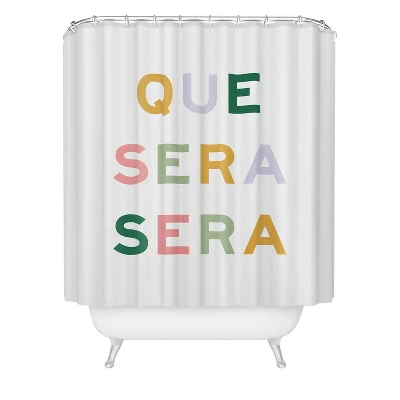 Fimbis 'Que Sera Sera' Shower Curtain Cream - Deny Designs 3 Fimbis 'Que Sera Sera' Shower Curtain Cream - Deny Designs