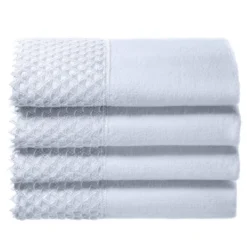 Creative Scents White Embellished Towel Set With Gift Box
