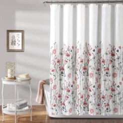 72"x72" Clarissa Floral Shower Curtain - Lush Décor -Bathroom Accessories Store GUEST 22bcb693 9af7 4844 95da de7c1687b67f