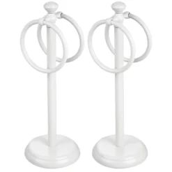 MDesign Metal Fingertip Towel Holder For Bath Vanity Countertop, 2 Pack -Bathroom Accessories Store GUEST 243677ef 9df7 4a67 ba0e 78160e9e5ec2