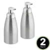 MDesign Aluminum Foaming Soap Dispenser Pump Bottle, 2 Pack - Brushed/Silver -Bathroom Accessories Store GUEST 251fd6d9 50f7 47cf 9ea8 d3c833337c39