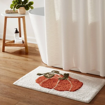 20"x30" Pumpkin Bath Rug Cream - Threshold™ 3 20"x30" Pumpkin Bath Rug Cream - Threshold™