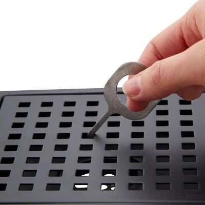 Built Industrial 5.8-Inch Stainless Steel Square Shower Drain Cover For Bathrooms, Showers, And Sinks, Floor Drain With 2 In Bottom Outlet Matte Black 5 Built Industrial 5.8-Inch Stainless Steel Square Shower Drain Cover For Bathrooms, Showers, And Sinks, Floor Drain With 2 In Bottom Outlet Matte Black - Image 3