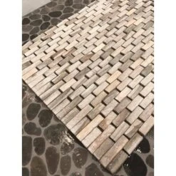 27.5" X 19.5" Teak Bath Math Ancient Stone - Hip-o Modern Living -Bathroom Accessories Store GUEST 27ce0878 71f3 461c 9ae9 20fc2d4acfe6