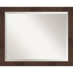 Wildwood Framed Bathroom Vanity Wall Mirror Brown - Amanti Art -Bathroom Accessories Store GUEST 286115db 0632 4203 b601 477d2284e752