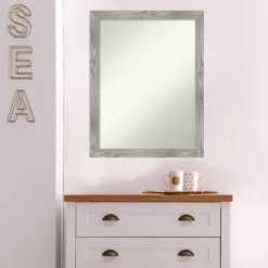 21" X 27" Non-Beveled Dove Square Bathroom Wall Mirror Gray Wash - Amanti Art -Bathroom Accessories Store GUEST 2917733c 2e12 424f 991d 0d7636caf623