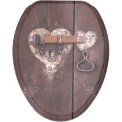 Sanilo 128 Elongated Molded Wood Adjustable Toilet Seat With No Slam, Soft-Close Lid, Stainless Steel Hinge, And Unique Design, Vintage Wood -Bathroom Accessories Store GUEST 2984878d aaa0 4fc2 8143 705cf75143ed