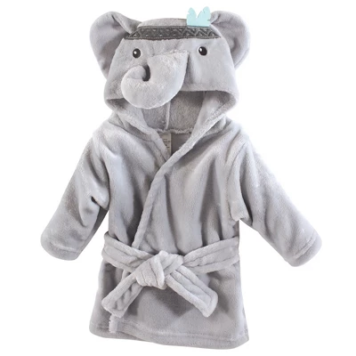 Little Treasure Baby Unisex Plush Bathrobe, Elephant, 0-9M 3 Little Treasure Baby Unisex Plush Bathrobe, Elephant, 0-9M