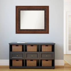 38" X 32" Non-Beveled Decorative Bathroom Wall Mirror Bronze - Amanti Art -Bathroom Accessories Store GUEST 2c28b7aa ab72 4729 a106 057996a11152