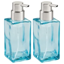 MDesign Glass Refillable Foaming Soap Pump, 2 Pack -Bathroom Accessories Store GUEST 2cb353b4 34b1 4b8c 8597 ac2d89813760