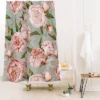 UtArt Peach Peonies Watercolor Pattern On Teal Sepia Shower Curtain - Deny Designs 1 UtArt Peach Peonies Watercolor Pattern On Teal Sepia Shower Curtain - Deny Designs -Bathroom Accessories Store GUEST 2ce5cc10 6552 4eeb 8089 b6d32843fdf3