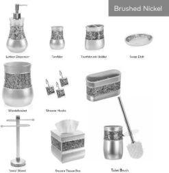 Creative Scents Brushed Nickel Wastebasket -Bathroom Accessories Store GUEST 2f01ee1d b3ea 4269 b518 885ce86e732d