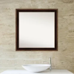 30" X 30" Non-Beveled Corded Bathroom Wall Mirror Bronze - Amanti Art 14 30" X 30" Non-Beveled Corded Bathroom Wall Mirror Bronze - Amanti Art -Bathroom Accessories Store GUEST 30c72f05 1d80 497c 866e 7ed77c7b549b