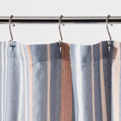 Seersucker Waffle Shower Curtain Blue - Threshold™ 4 Seersucker Waffle Shower Curtain Blue - Threshold™ - Image 2