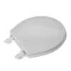 17" Wood Toilet Seat White - Bath Bliss