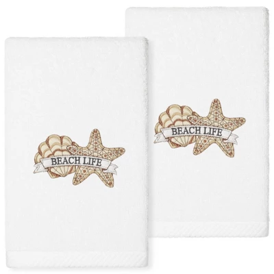 Set Of 2 Beach Life Hand Towels - Linum Home Textiles 4 Set Of 2 Beach Life Hand Towels - Linum Home Textiles - Image 2