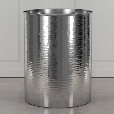 Metropolitan Metal Bathroom Wastebasket - Nu Steel 6 Metropolitan Metal Bathroom Wastebasket - Nu Steel - Image 4