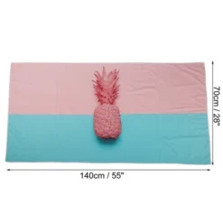 Unique Bargains Soft Absorbent Beach Towel Pineapple Pattern Classic Design Pink 55"x28" For Beach 1 Pcs -Bathroom Accessories Store GUEST 35424cc4 7ddb 42e7 a52b 167ed8d5d1e5