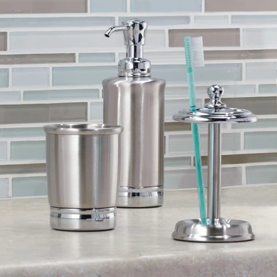 MDesign 4 Piece Metal Bathroom Vanity Countertop Accessory Set 4 MDesign 4 Piece Metal Bathroom Vanity Countertop Accessory Set - Image 2